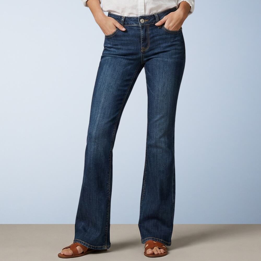 Express Y2K Stella Low Rise Bootcut Denim Jeans Dark Wash Size 6